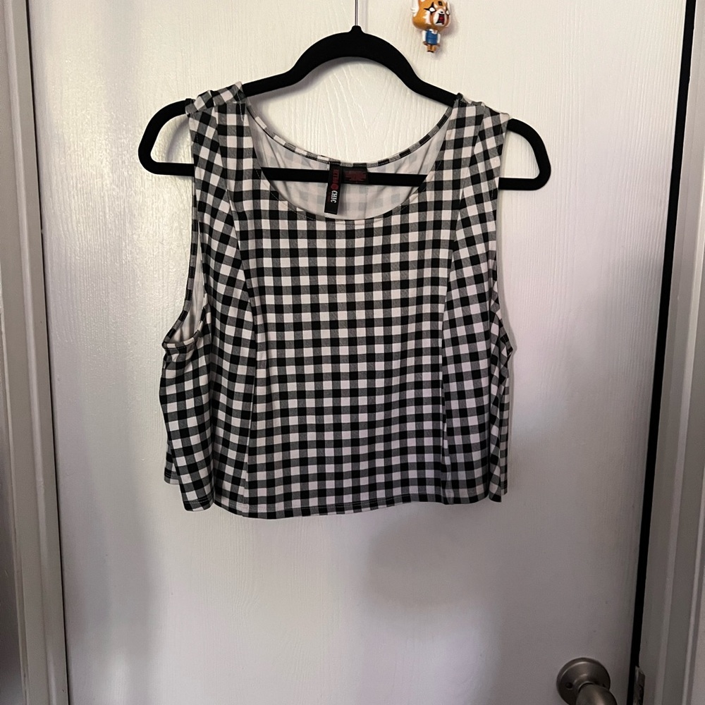 Torrid Black Gingham Retro Chic Top